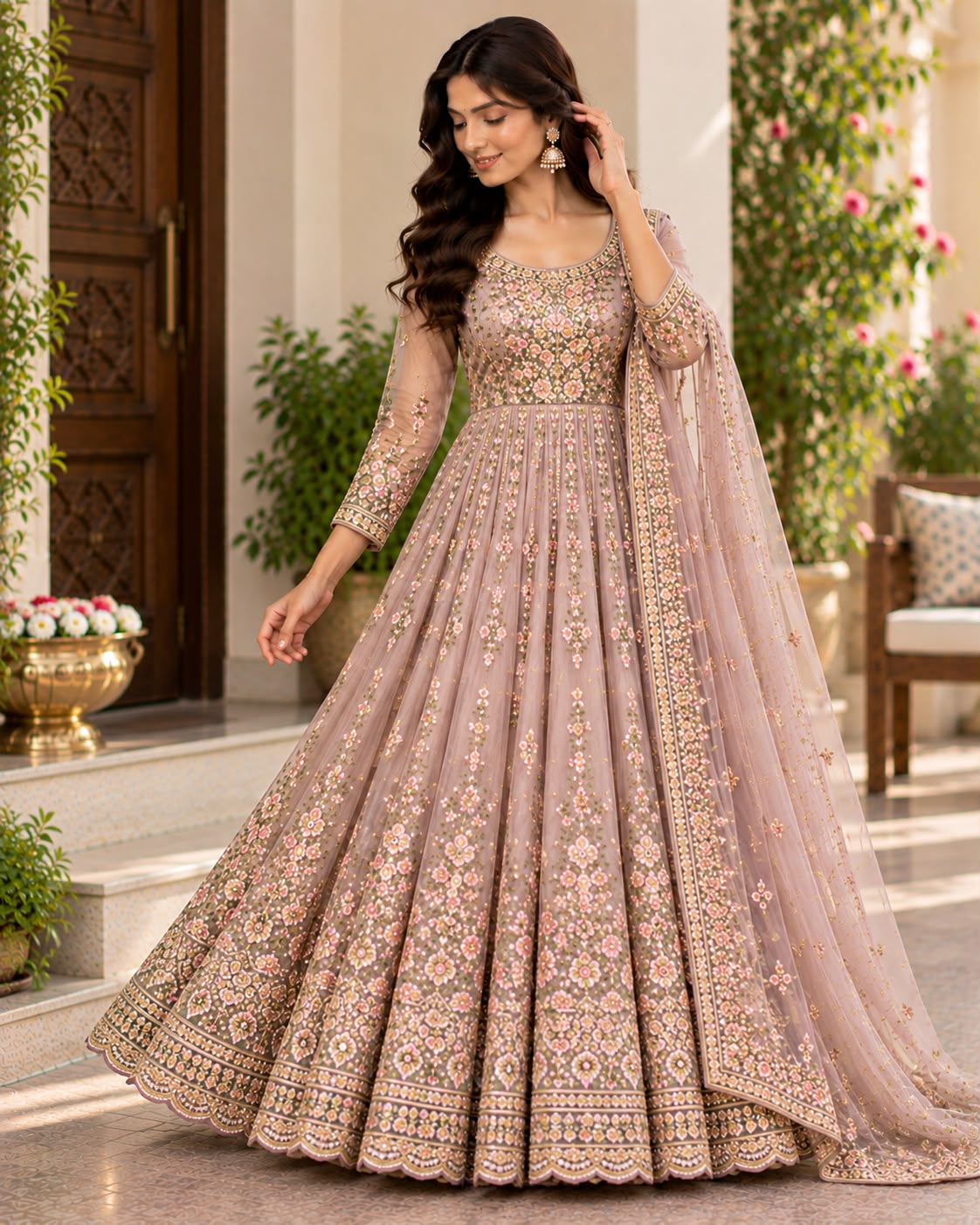Embroidered anarkali design