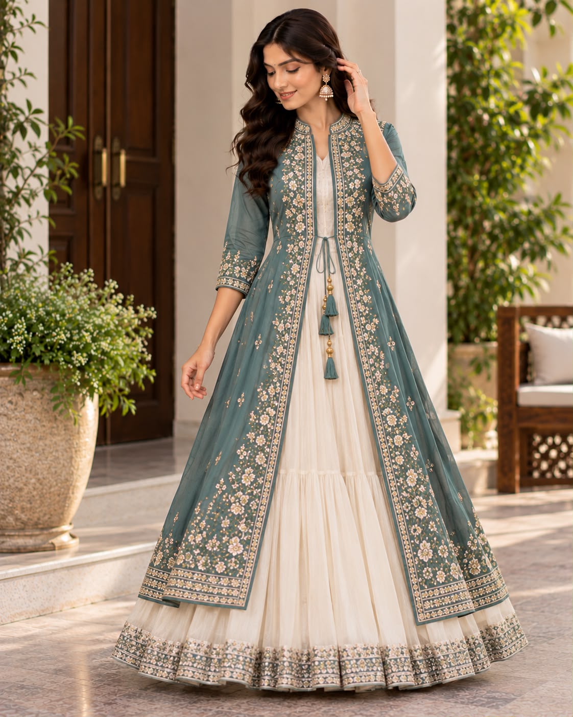 Jacket anarkali design