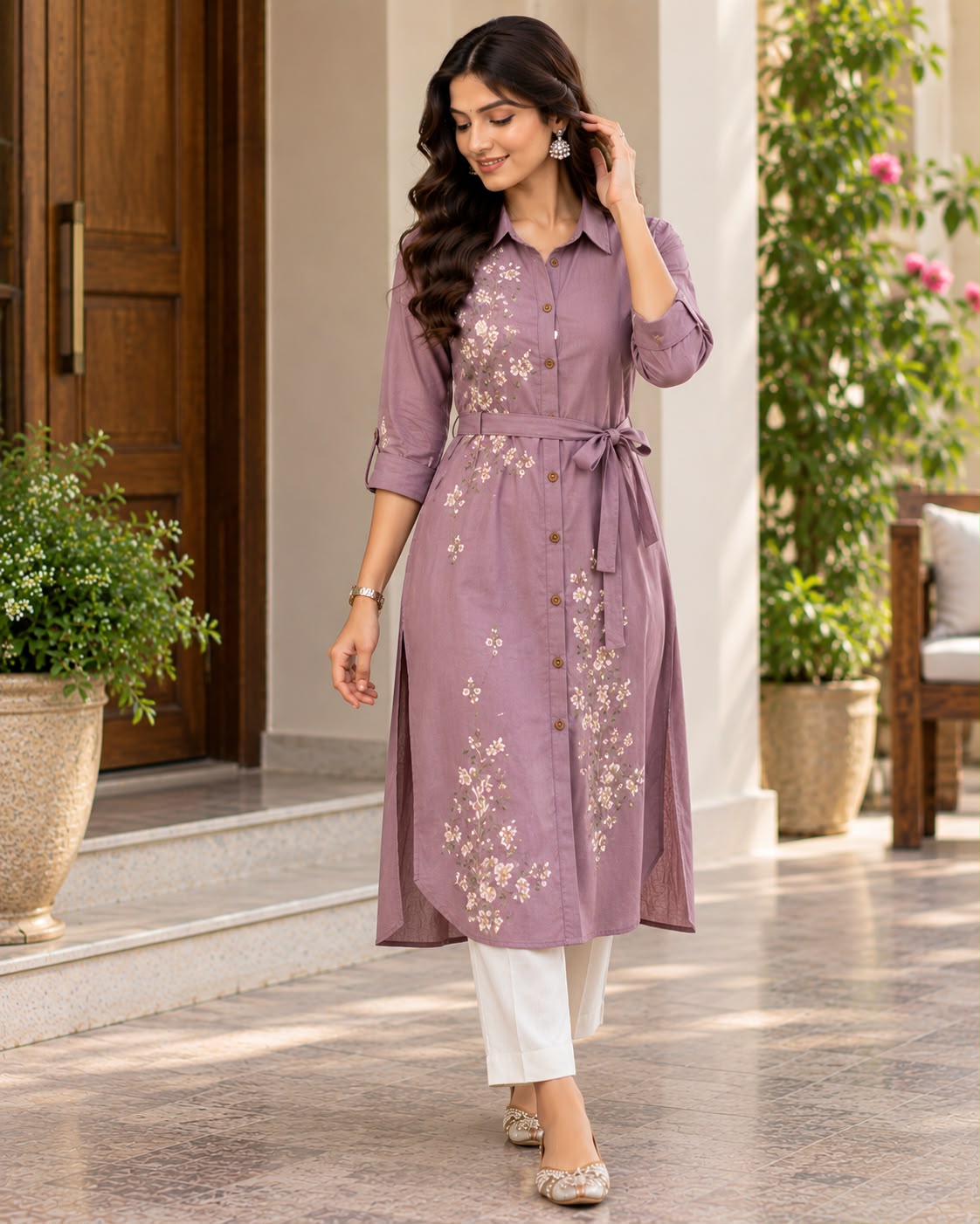 Shirt-style kurti design