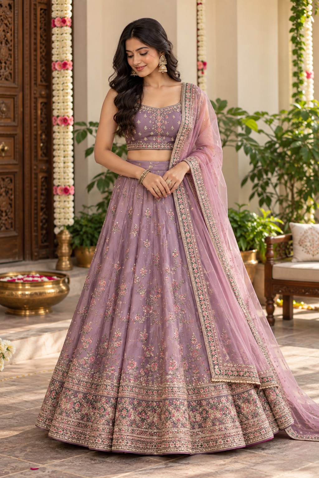 A-line lehenga design
