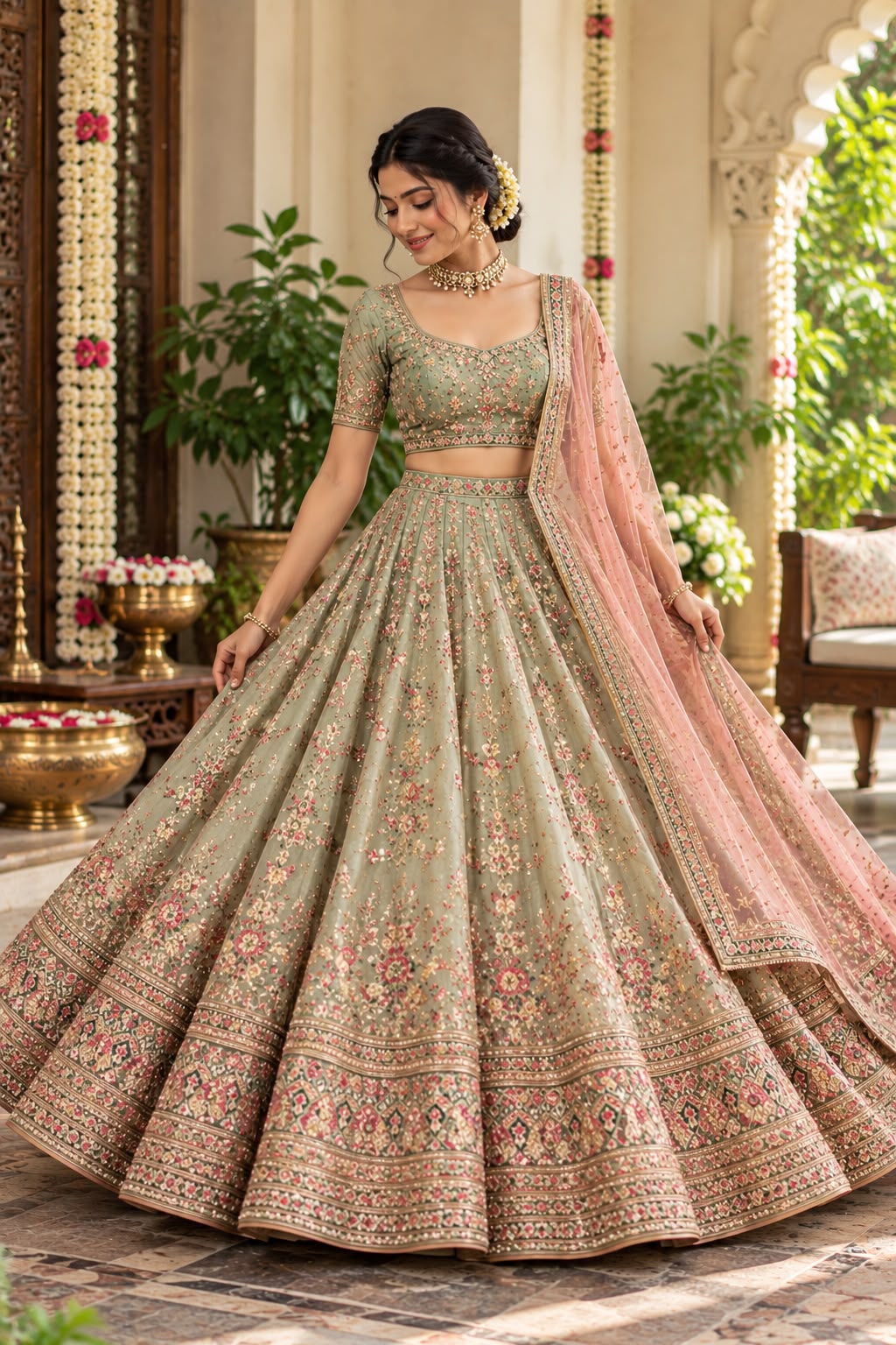 Circular lehenga design